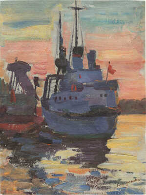 Глущенко Николай Петрович. Корабли в севастопольскому порту 